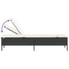 vidaXL Ligstoelen 2 st met kussens poly rattan zwart
