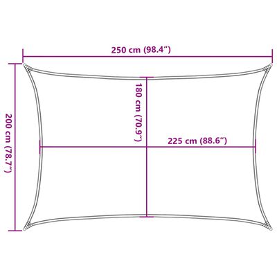 vidaXL Zonnezeil 160 g/m² rechthoekig 2x2,5 m HDPE zandkleurig