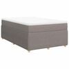 vidaXL Boxspring met matras stof taupe 120x200 cm