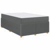 vidaXL Bedframe met matras met matras Donkergrijs 120 x 200 cm Stof
