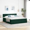 vidaXL Ottoman bed met matras 160x200cm fluweel donkergroen