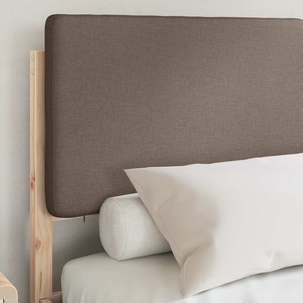 vidaXL Bedframe met Gevoerd Hoofdgedeelte Taupe 150 x 200 cm