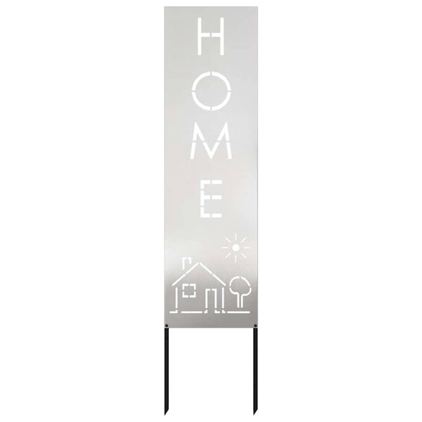 vidaXL Tuin Privacy Screen Fretwerk Zilver 32 x 140 cm Roestvrij staal