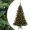vidaXL Kunstkerstboom met kerstbal 120 cm 150 LED's Warmwit
