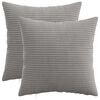vidaXL Kussensloop 2 st HEERLEN Lichtgrijs 40 x 40 cm corduroy