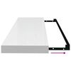 vidaXL Wandschap zwevend 90x23,5x3,8 cm MDF hoogglans wit