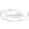 vidaXL Slaapbank met onderschuifbed 80x200 cm stof donkergrijs