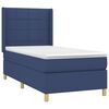 vidaXL Boxspring met matras stof blauw 90x190 cm