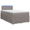 vidaXL Boxspringbed met matras met hoofdeinde Taupe 120 x 190 cm Stof