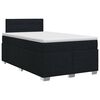 vidaXL Boxspringbed met matras met hoofdeinde Zwart 120 x 190 cm Stof