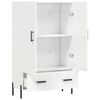 vidaXL Hoge kast 69,5x31x115 cm bewerkt hout hoogglans wit