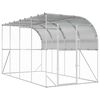 vidaXL Kippenhok Tegen de Muur zilver 600 x 150 x 215 cm