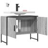 vidaXL Wastafelkast 80x33x60 cm bewerkt hout grijs sonoma eikenkleurig