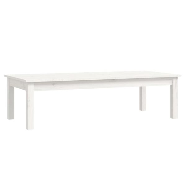 vidaXL Salontafel 110x50x30 cm massief grenenhout wit