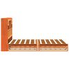 vidaXL Bed met boekenkast zonder matras grenenhout wasbruin 150x200 cm