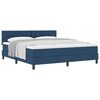 vidaXL Boxspringbed met matras met matras Blauw 180 x 200 cm Stof