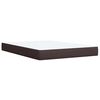 vidaXL Boxspring met matras stof donkerbruin 140x190 cm