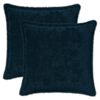 vidaXL Kussensloop 2 st HOUTEN Marineblauw 40 x 40 cm Nep Konijnenbont