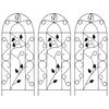 vidaXL Plantenklimrekken 3 st 40x100 cm ijzer zwart