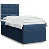 vidaXL Boxspring met matras stof blauw 100x200 cm