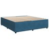 vidaXL Boxspring met matras fluweel blauw 180x200 cm
