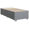 vidaXL Boxspring met matras stof lichtgrijs 90x200 cm