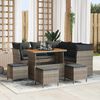 vidaXL Tuin Sofa Set 9 pcs Grijs Poly riet en gepoedercoat staal