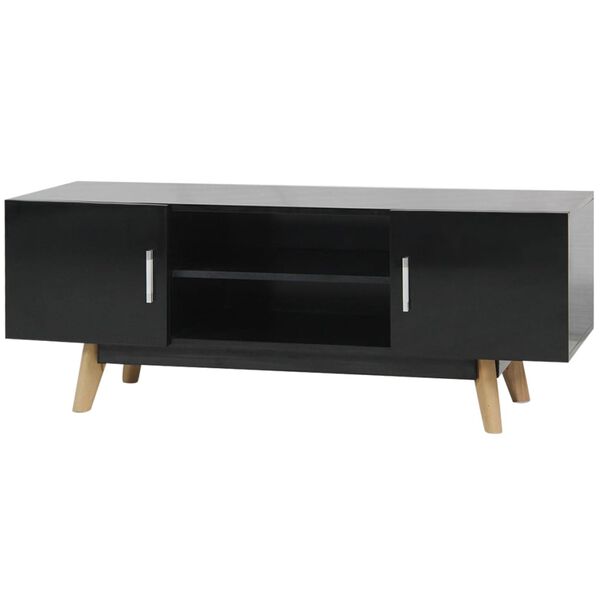 vidaXL Tv-meubel 120x40x46 cm MDF hoogglans zwart