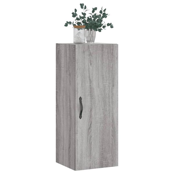 vidaXL Wandkast 34,5x34x90 cm bewerkt hout grijs sonoma eikenkleurig