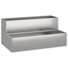 vidaXL Tuin Bloempot Zilver 100 x 60 x 45 cm Roestvrij staal