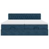 vidaXL Ottoman bed met matrassen 160x200cm fluweel donkerblauw