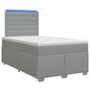 vidaXL Boxspringbed met matras Lichtgrijs 120 x 190 cm Stof