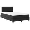vidaXL Boxspringbed met matras Zwart 120 x 190 cm Kunstleer