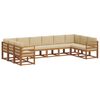 vidaXL Buiten bankenset 10 st Natuurlijk en Beige