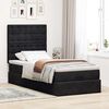 vidaXL Ottoman bed met matrassen 90x200cm fluweel zwart