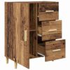 vidaXL Dressoir met lade Oud hout 34 x 69.5 x 90 cm Bewerkt hout