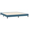 vidaXL Boxspring met matras fluweel donkerblauw 180x210 cm