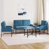 vidaXL Sofa-Sets met kussen 3 pcs Blauw 115 x 56 x 80 cm Multiplex