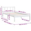 vidaXL Bedframe massief grenenhout wit 100x200 cm