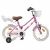 vidaXL Kinderfiets 14 Inch voor 3-5 jaar oud Lichtroze