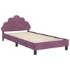 vidaXL Bedframe voor kinderen met hoofdbord Paars 90 x 200 cm Fluweel