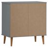 vidaXL Dressoir MOLDE 76,5x40x80 cm massief grenenhout grijs