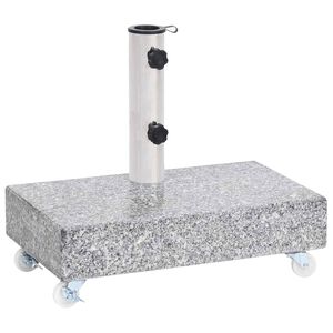 vidaXL Parasolvoet 45x25x8 cm graniet lichtgrijs