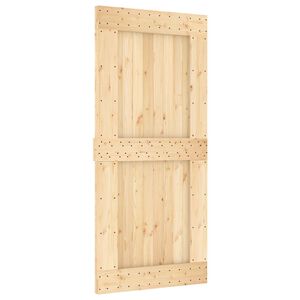 vidaXL Schuifdeur NARVIK 95 x 210 cm (213,5 cm) Naturel en Zwart