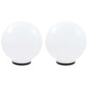 vidaXL LED-bollampen 2 st rond 40 cm PMMA
