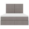 vidaXL Opslag bed met matras met matras Taupe 140 x 200 cm Polyester
