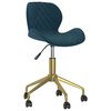 vidaXL Eetkamerstoelen draaibaar 2 st fluweel blauw