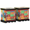 vidaXL Nachtkastje 2 st 40x35x45 cm massief mangohout mango