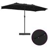 vidaXL Tuinparasol Zwart 385 x 209 x 244 cm Stof