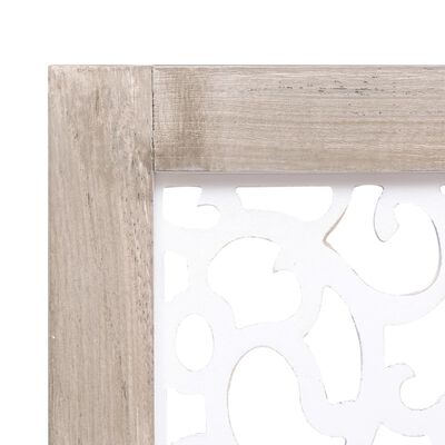 vidaXL Kamerscherm met 5 panelen 175x165 cm massief hout wit